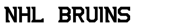 NHL Bruins font preview